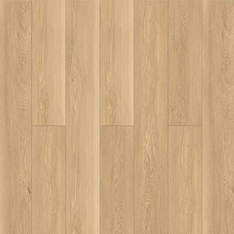 Banayad na Natural Oak Grain na Naka-emboss sa Register Ultra-Quiet Click Vinyl Plank Flooring