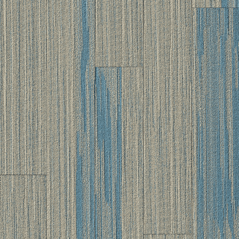 Gray-Blue Linear Stripe Carpet Texture ABA Click Vinyl Plank Flooring